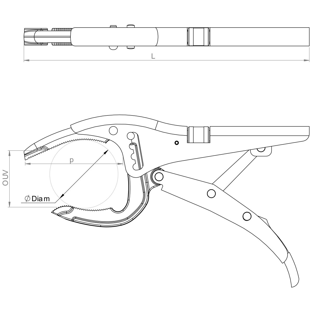 Pince étau grande capacité 5 positions